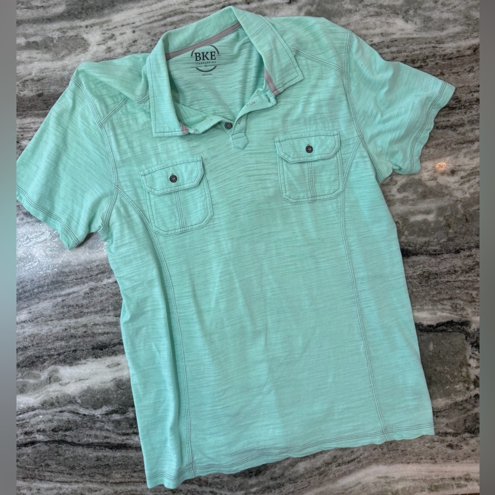 Buckle BKE Mint Green Polo Shirt for Men